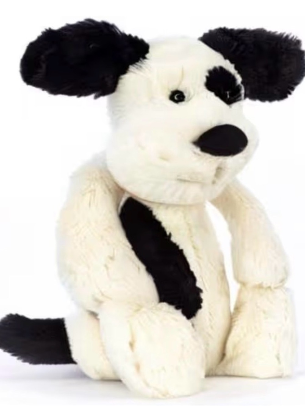 Jellycat Black and Cream Puppy Stuffed Animal Plush Toy